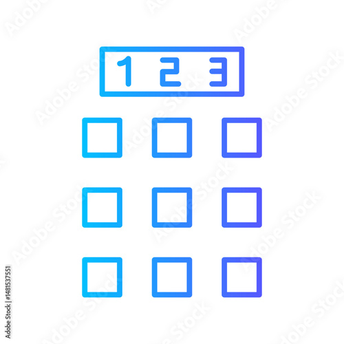numeric gradient icon