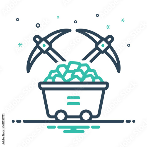 Mix icon for coal mine