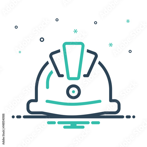 Mix icon for construction hat