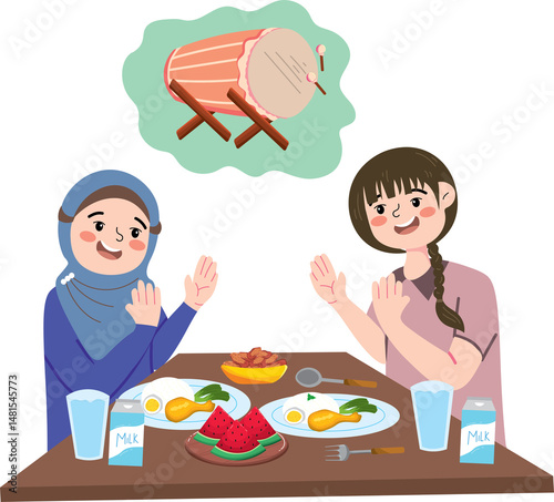 Ramadan Iftar Time with Happy Children