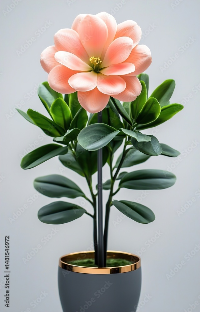 Fototapeta premium red flower in a pot