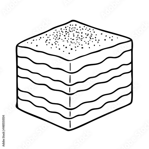 Tiramisu Dessert a Classic Italian Sweet Treat Vector