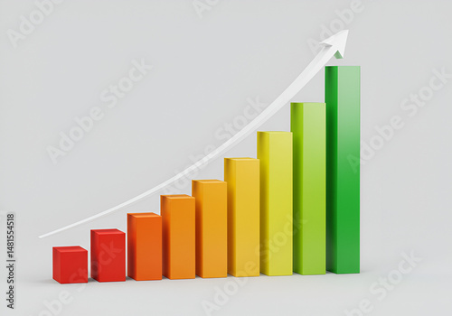 Upward Business Growth Chart: Colorful Bar Graph with an Ascending Trend, Representing Financial Success, Analytics, and Positive Economic Progress Free Download Upward Business Growth Chart: Colorful Bar Graph with an Ascending Trend, Representing Financial Success, Analytics, and Positive Economic Progress - GFXLoad