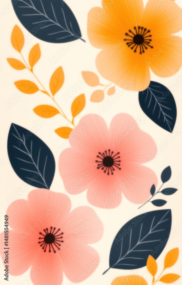 Obraz premium seamless background with flowers