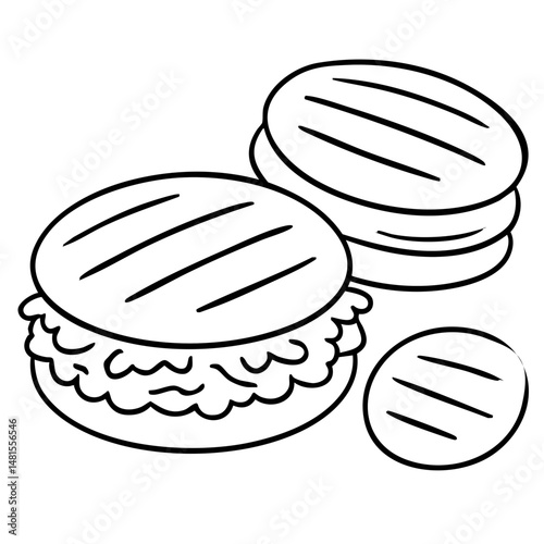 Arepas Delight a Traditional Latin American Flatbread Vector