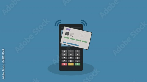 Contactless Payment Terminal with Bank Card