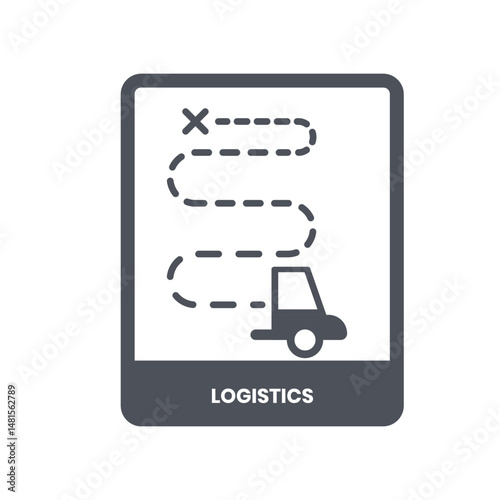 Logistics icon vector on white background, Trendy and inspiring logistics icons from Strategy collection stock illustration