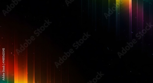 Colorful retro film grain texture with scratches and light leaks creates an abstract background