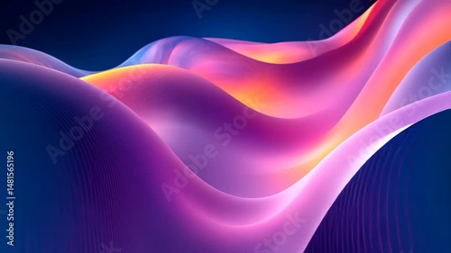 Abstract colorful flowing design