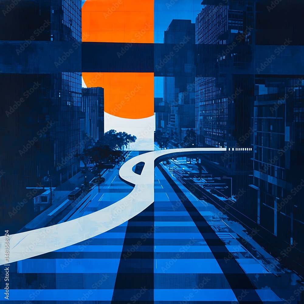 Fototapeta premium Urban Pathway, Abstract