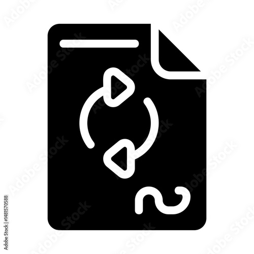 Renewal Clause Solid Icon