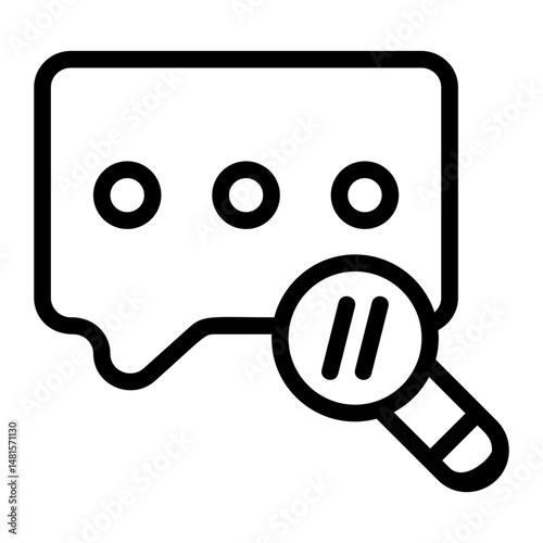 Feedback Analysis Line Icon