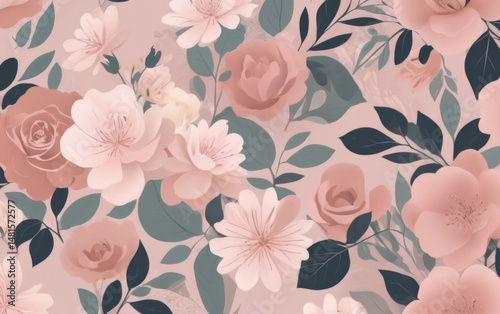 Wallpaper Mural Pastel pink flower macro background Torontodigital.ca