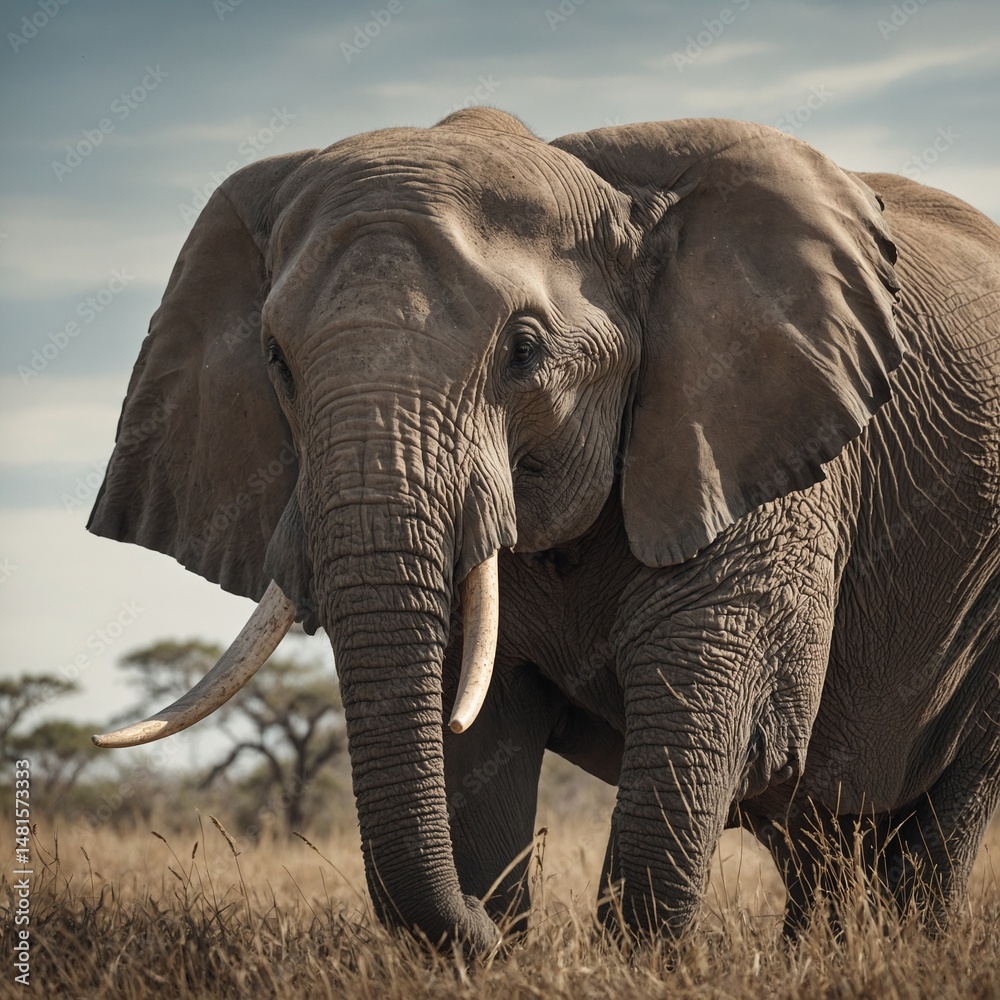 Naklejka premium Fun Elephant Line Drawing for Kids Book Cover