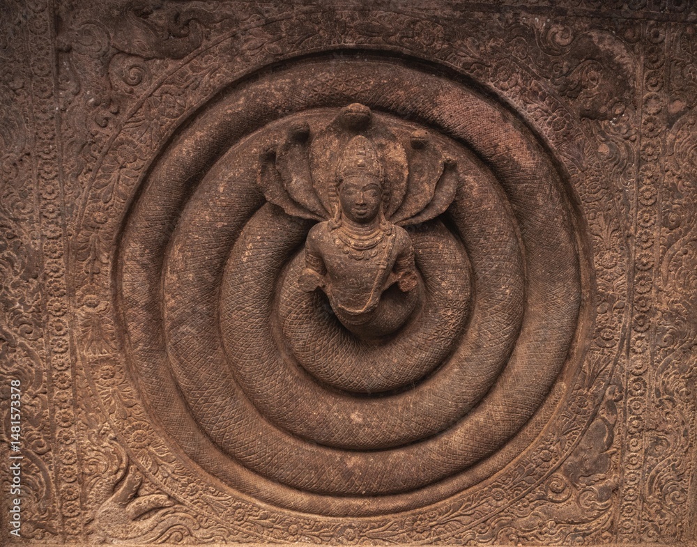 Naklejka premium Badami Caves are a unique architectural complex in the state of Karnataka, India.