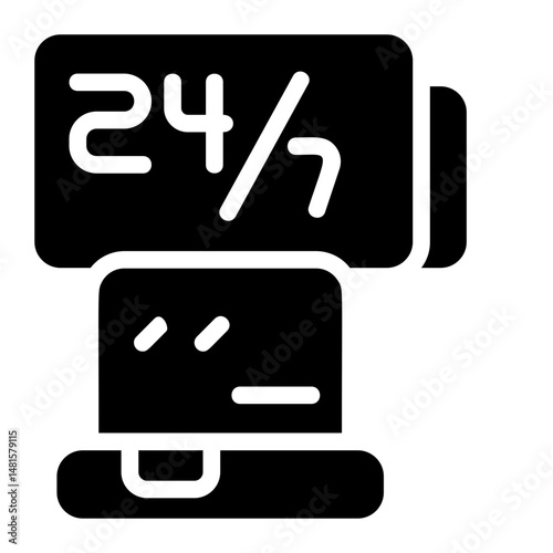 24-7 Work Solid Icon