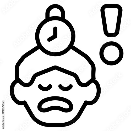 Pressure Deadline Line Icon