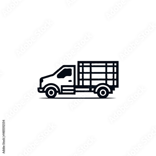Silhouette of Pickup Truck 