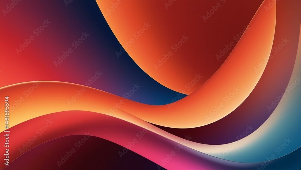 Obraz premium Abstract red wave background with dynamic curves and textured lines