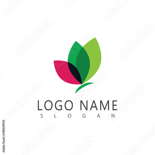 Stylized Butterfly logo and symbol