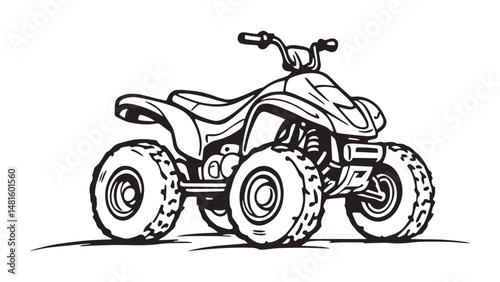 ATV line art illustration 