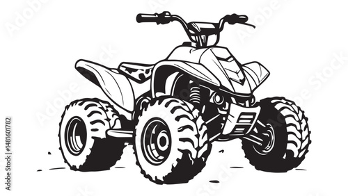 ATV line art illustration 