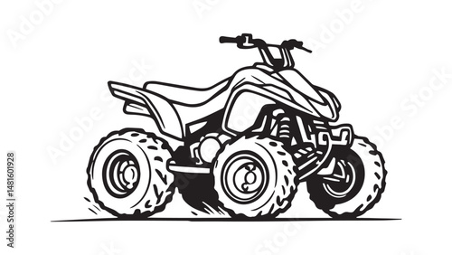 ATV line art illustration 