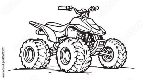 ATV line art illustration 