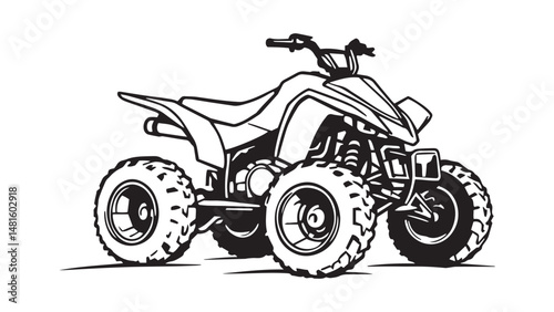 ATV line art illustration 