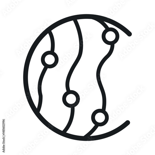 Collagen icon vector, collagen line icon vector in trendy flat style illustration isolated on white background.