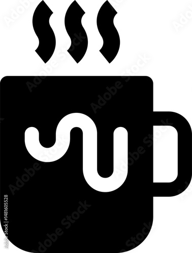 Rounded Filled Hot Chocolate Icon
