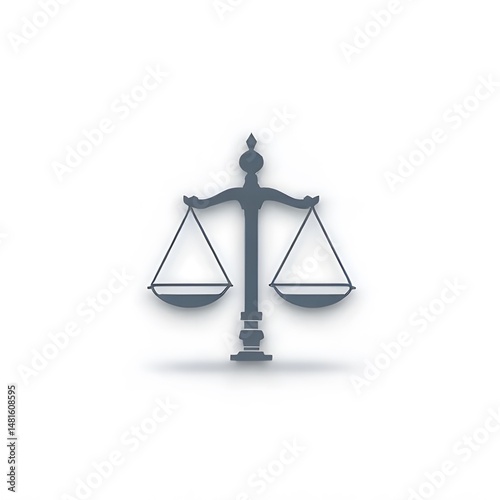 2d logo modern lines style for a lawyer isolated on a transparent background.