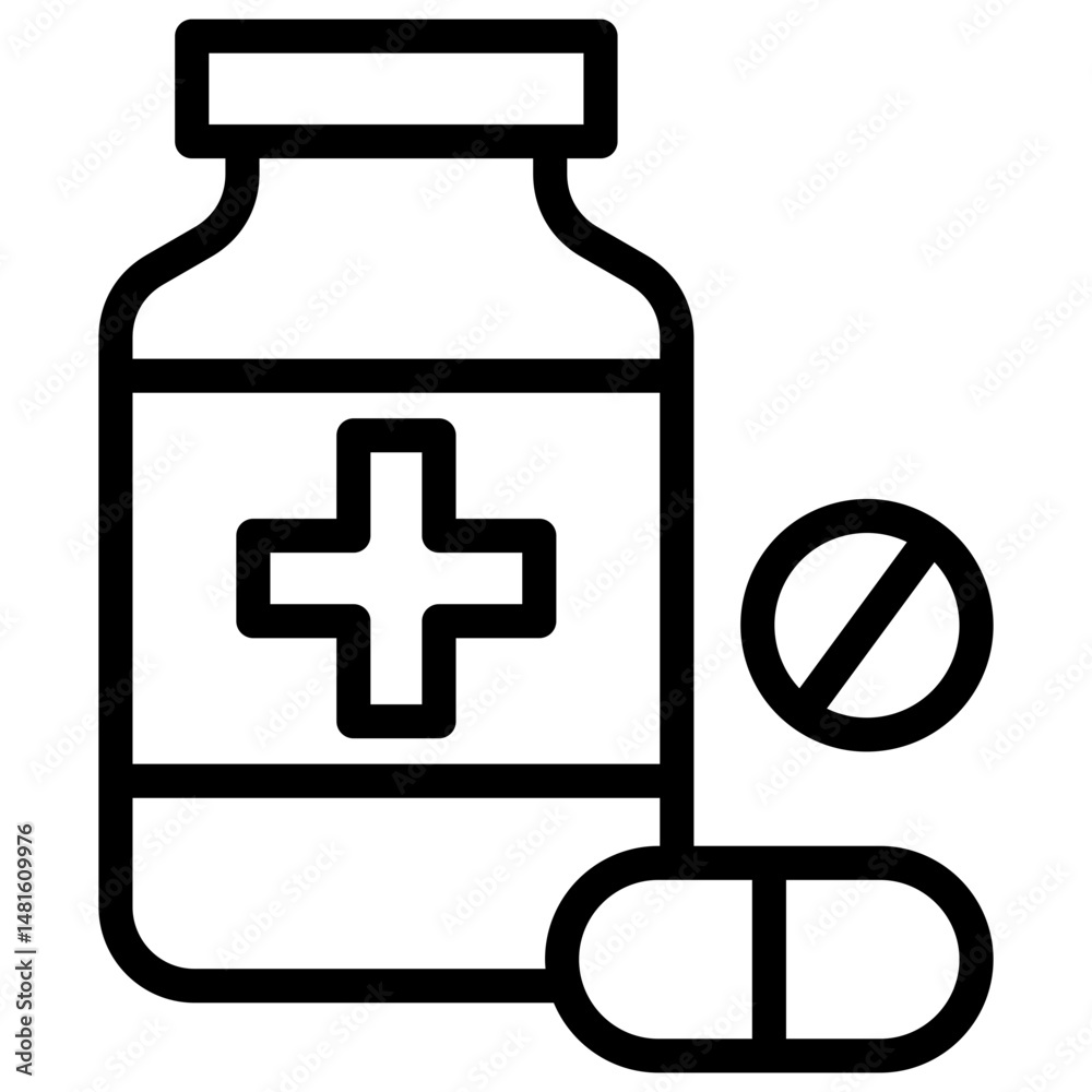 Obraz premium Pill Bottle Icon