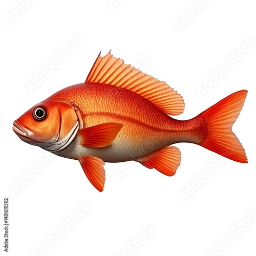 Queen snapper fish on a transparent background