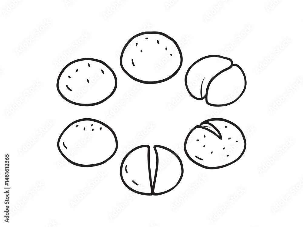 Fototapeta premium Foldable Patio Umbrella Sketch Design