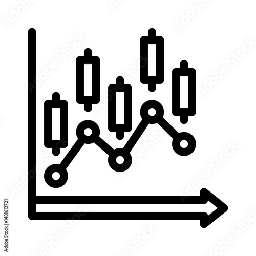 stock ticker line icon