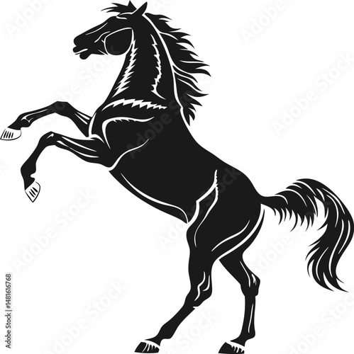 black horse vector