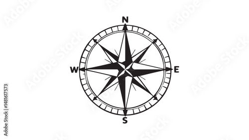 Compass line art