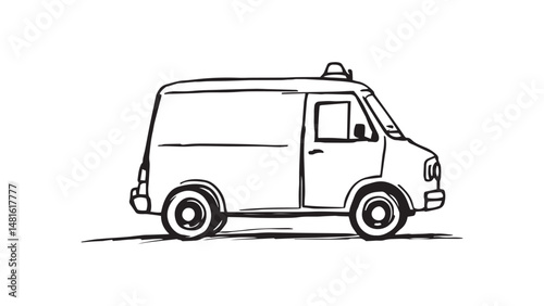 Ambulance line art