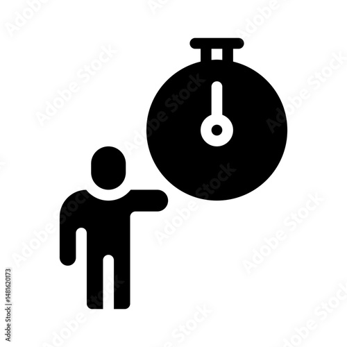 pitch timer glyph icon
