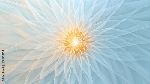 Abstract Light Bloom Design with Gentle Curved Lines and Soft Colors