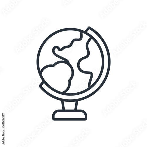 globe icons isolated on White Background. Flat style design