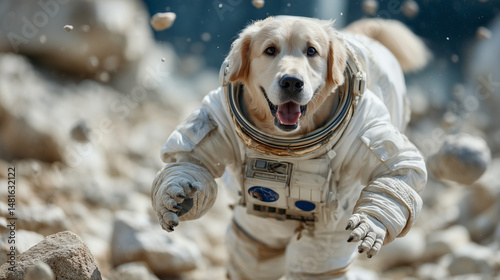Astronaut Golden Retriever:...