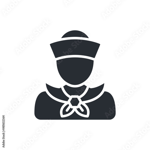 sailor icons isolated on White Background. Flat style design