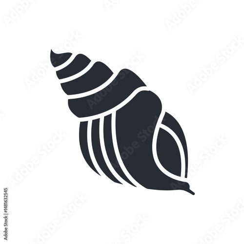 sea snail icons isolated on White Background. Flat style design