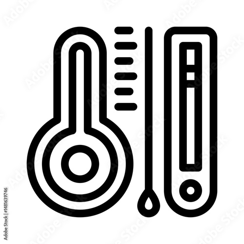 thermometer line icon