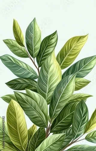 green leaves background