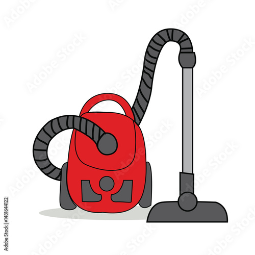 vacuum cleaner in different positions. Modern household appliances