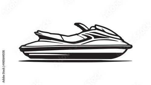 Jet Ski line art