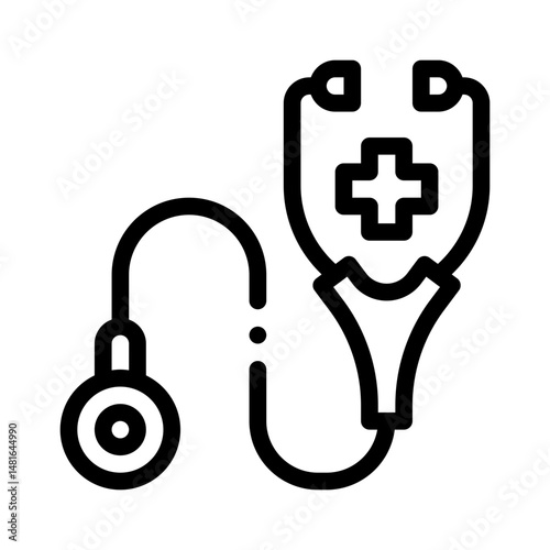 stethoscope line icon